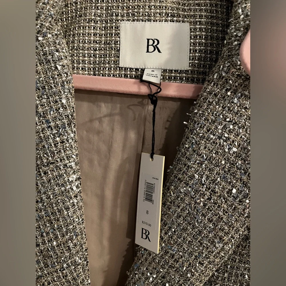 Banana Republic Coleta Tinsel Tweed Blazer and Wide Leg Pants - Size 8